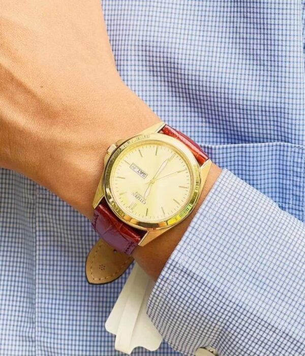 Hình ảnh đồng hồ Nam Citizen BF0582-01P Pin (Quartz) - Tròn - Dây Da chính hãng