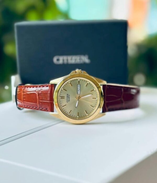 Hình ảnh đồng hồ Nam Citizen BF0582-01P Pin (Quartz) - Tròn - Dây Da chính hãng