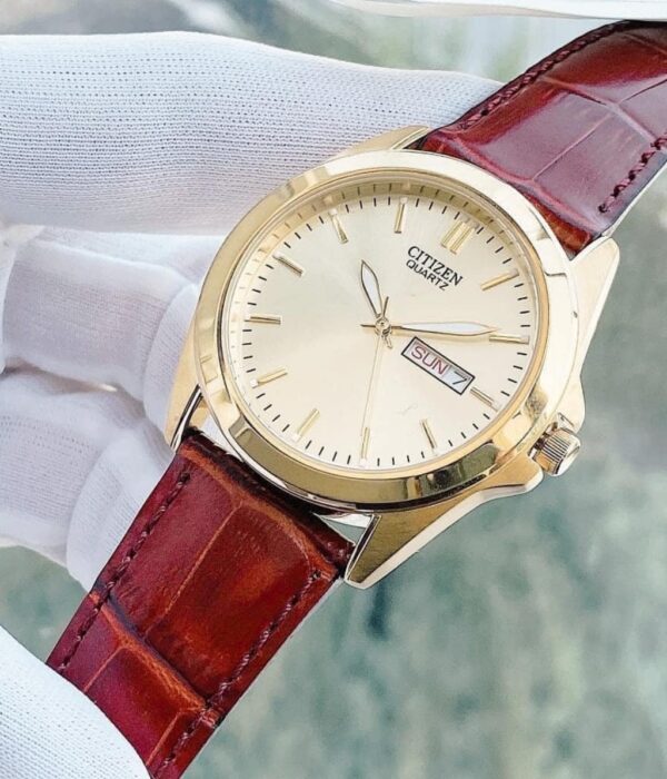 Hình ảnh đồng hồ Nam Citizen BF0582-01P Pin (Quartz) - Tròn - Dây Da chính hãng