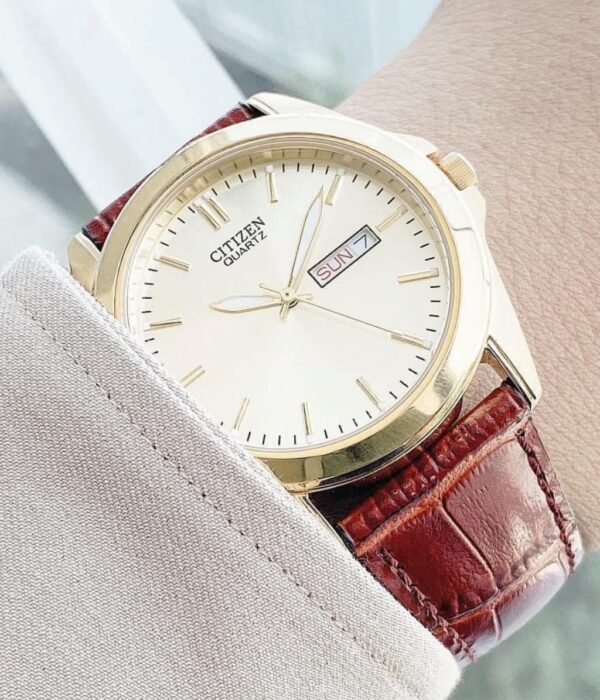 Hình ảnh đồng hồ Nam Citizen BF0582-01P Pin (Quartz) - Tròn - Dây Da chính hãng