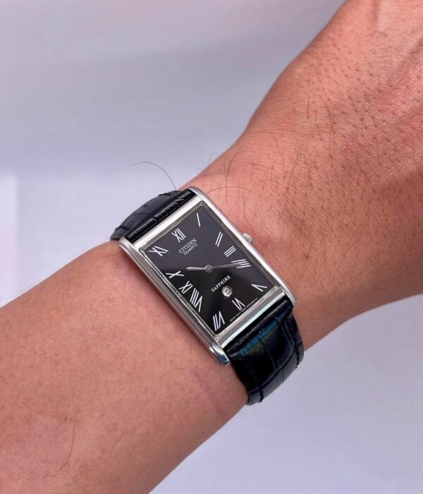 Hình ảnh đồng hồ Nam Citizen BG5057-07F Pin (Quartz) - Vuông - Dây Da chính hãng
