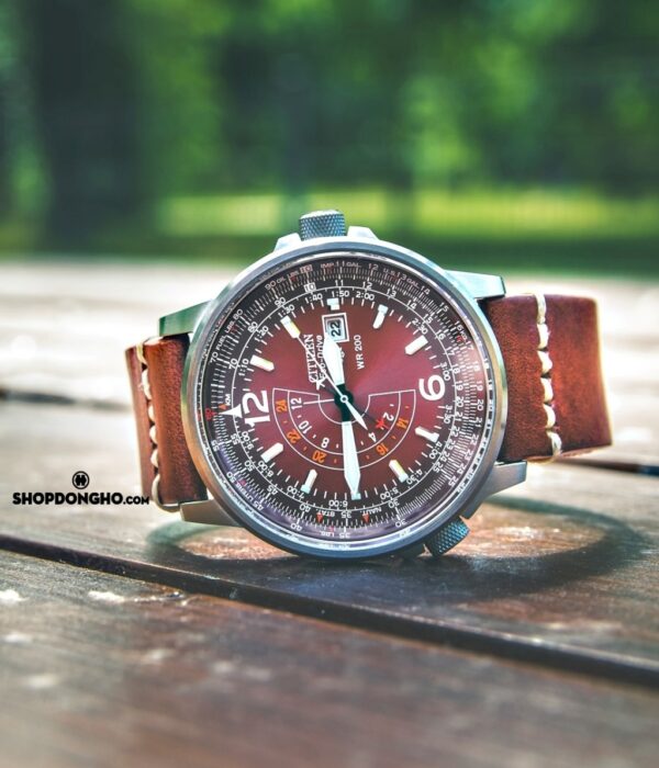 Hình ảnh đồng hồ Nam Citizen BJ7010-24W Eco-Drive (Năng lượng ánh sáng) - Tròn - Dây Da chính hãng