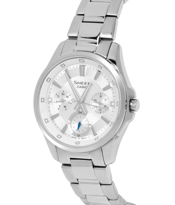 Hình ảnh đồng hồ Nữ Casio SHE-3060D-7AUDR Pin (Quartz) - Tròn - Dây Inox (Thép Không Gỉ) chính hãng
