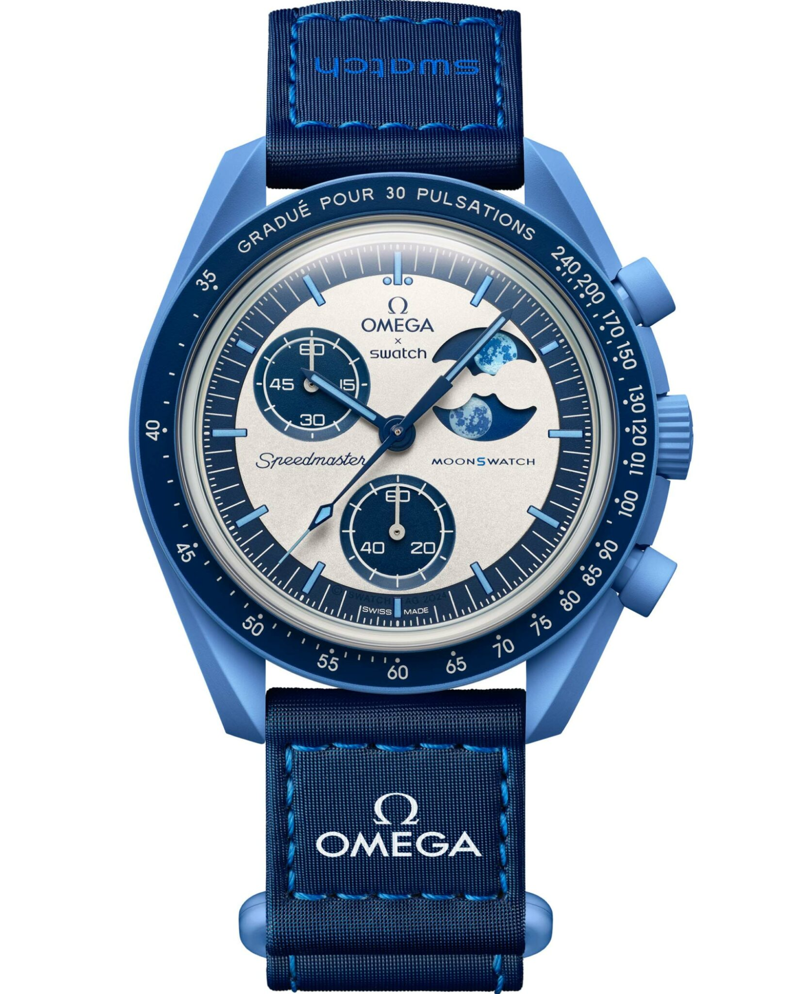 Ra Mắt Omega X Swatch MoonSwatch Mission To The Super Blue Moonphase 1