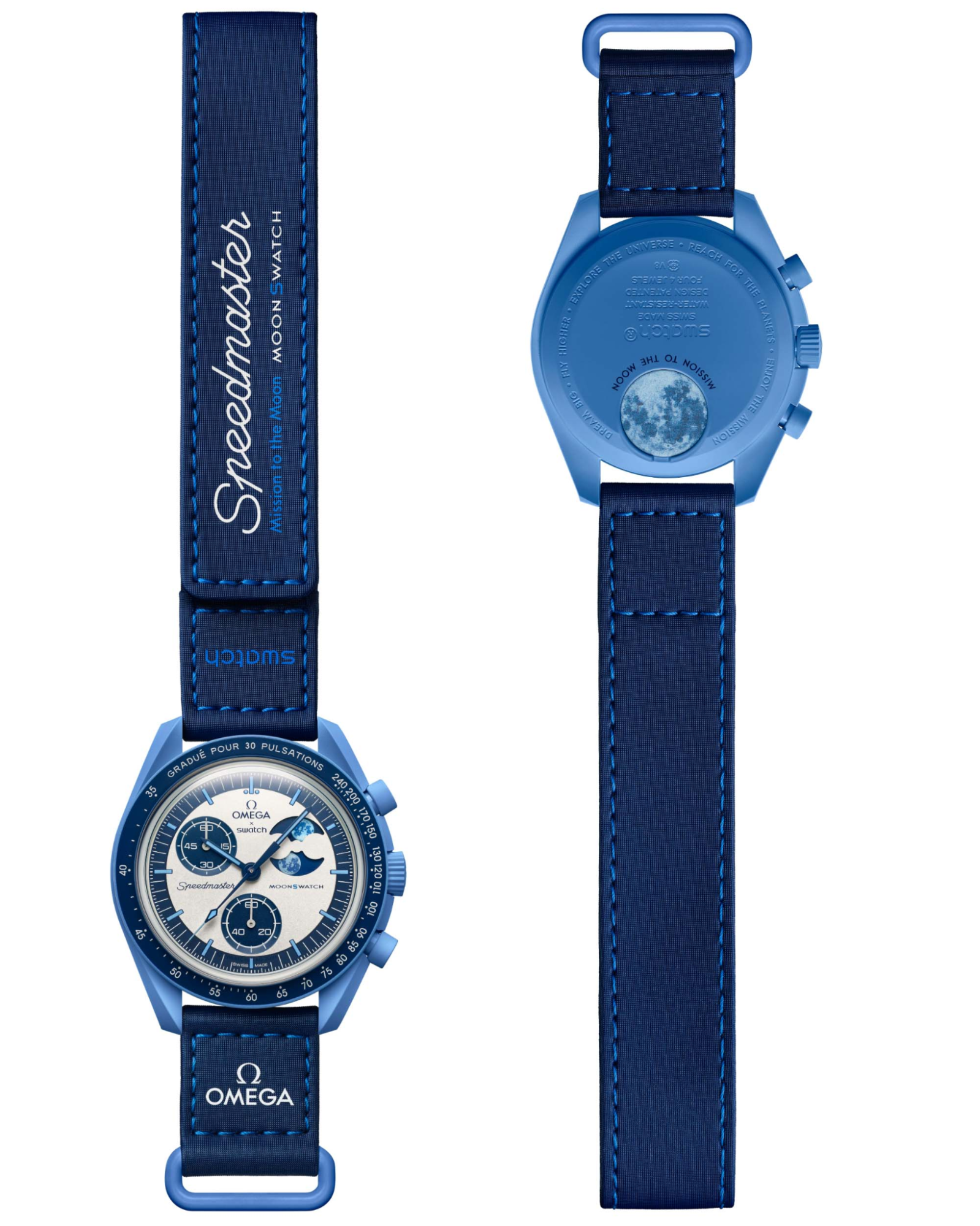 Ra Mắt Omega X Swatch MoonSwatch Mission To The Super Blue Moonphase 6