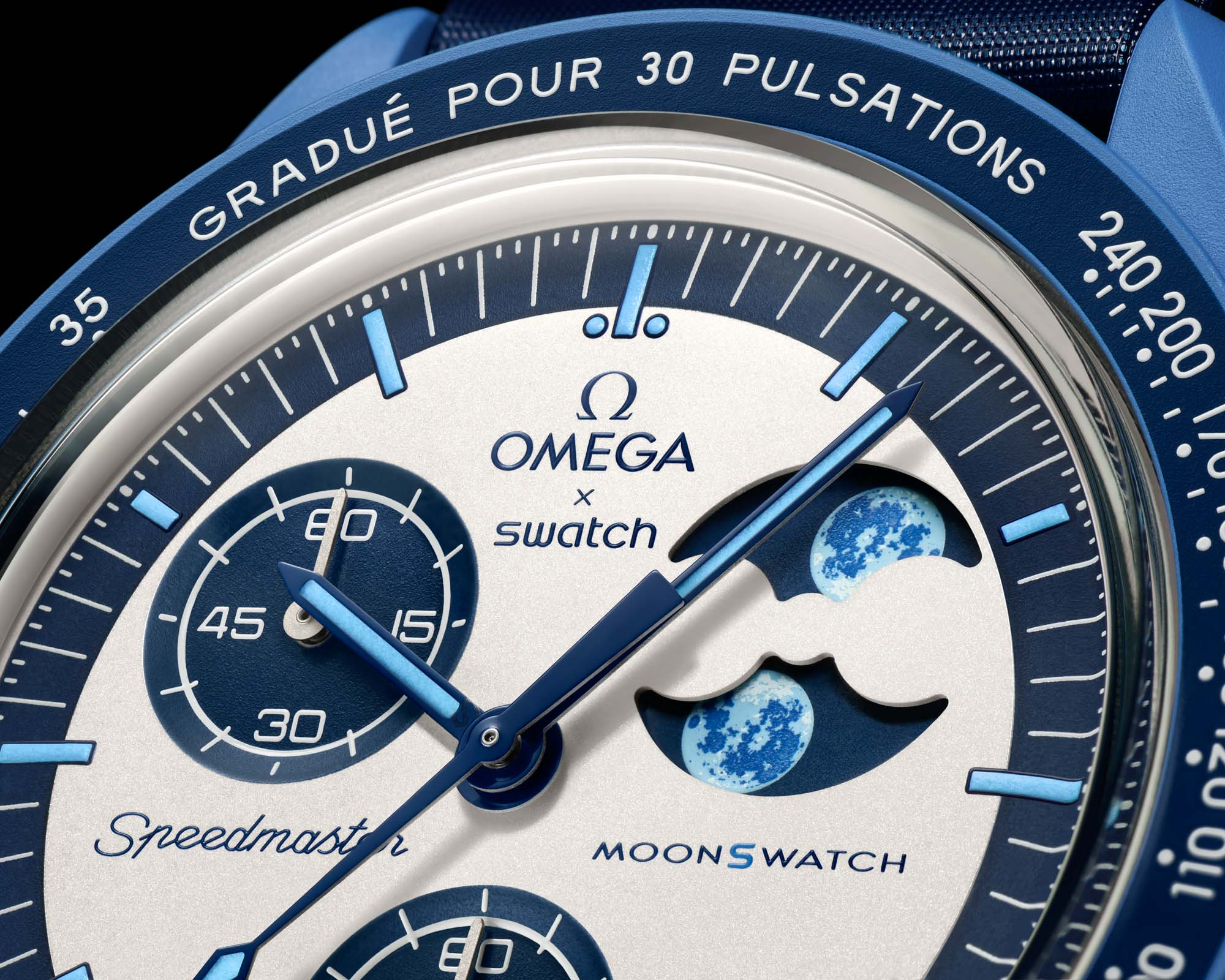 Ra Mắt Omega X Swatch MoonSwatch Mission To The Super Blue Moonphase 4