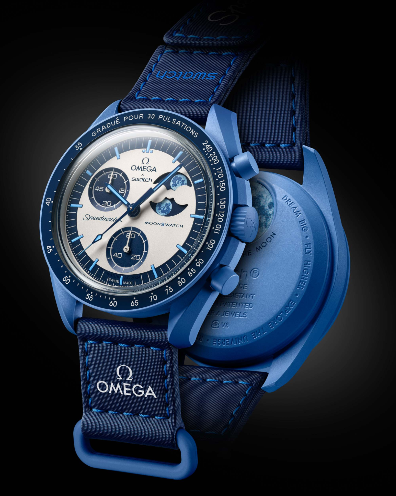 Ra Mắt Omega X Swatch MoonSwatch Mission To The Super Blue Moonphase 2