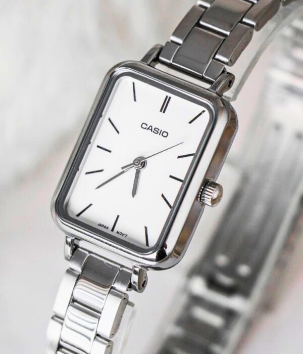 Đồng hồ Casio LTP-V009D-7EUDF Nữ máy Pin (Quartz) Dây Inox (Thép Không Gỉ) mặt Vuông chính hãng