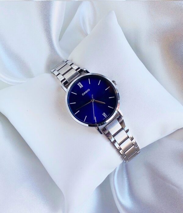 Đồng hồ Casio LTP-VT02D-2AUDF Nữ máy Pin (Quartz) Dây Inox (Thép Không Gỉ) mặt Tròn chính hãng