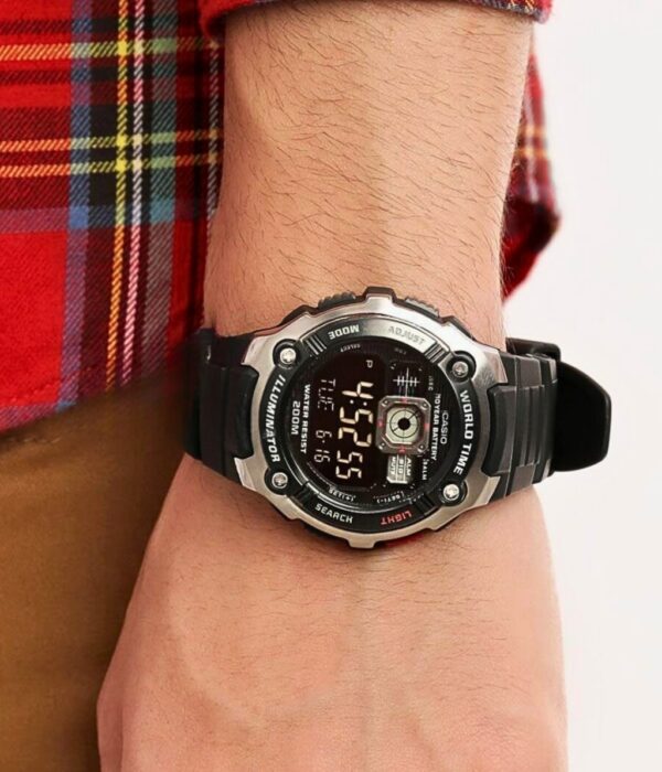 Đồng hồ Casio AE-2000W-1BVDF Nam máy Pin (Quartz) Dây Cao Su (Nhựa) mặt Tròn chính hãng