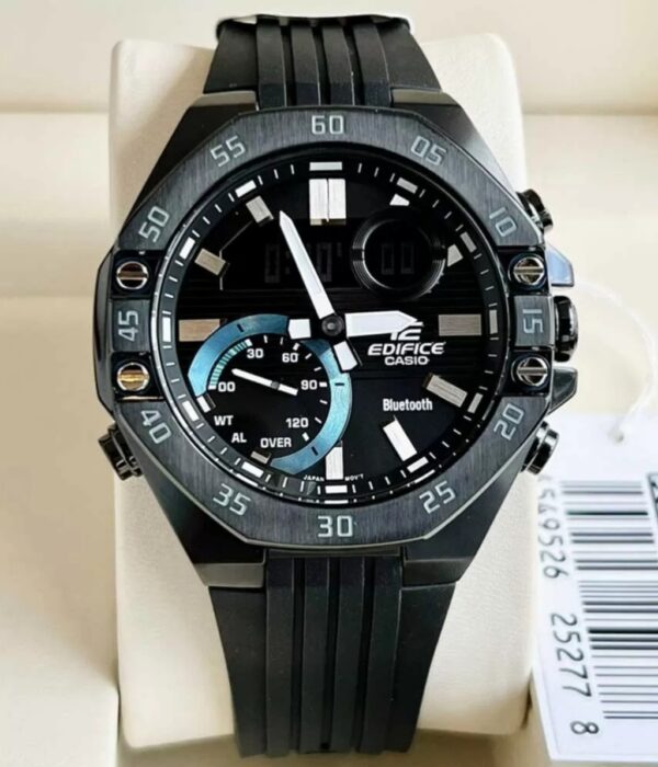 Đồng hồ Casio ECB-10PB-1ADF Nam máy Pin (Quartz) Dây Cao Su (Nhựa) mặt Bát Giác chính hãng