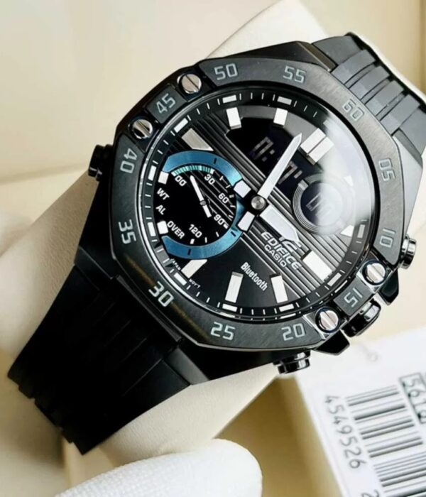 Đồng hồ Casio ECB-10PB-1ADF Nam máy Pin (Quartz) Dây Cao Su (Nhựa) mặt Bát Giác chính hãng