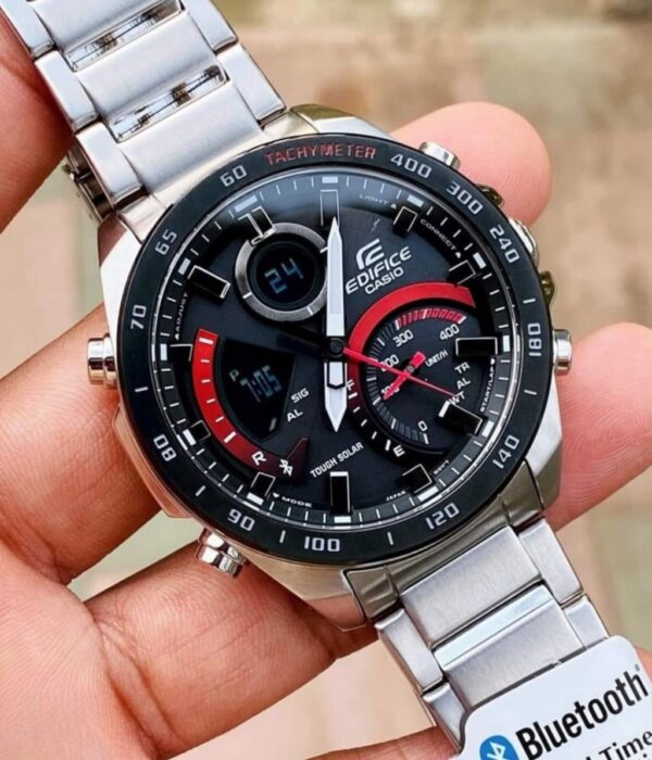 Đồng hồ Casio ECB-900DB-1ADR Nam máy Solar (Năng Lượng Ánh Sáng Mặt Trời) Dây Inox (Thép Không Gỉ) mặt Tròn chính hãng