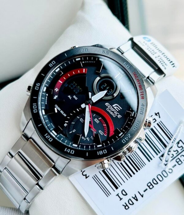 Đồng hồ Casio ECB-900DB-1ADR Nam máy Solar (Năng Lượng Ánh Sáng Mặt Trời) Dây Inox (Thép Không Gỉ) mặt Tròn chính hãng