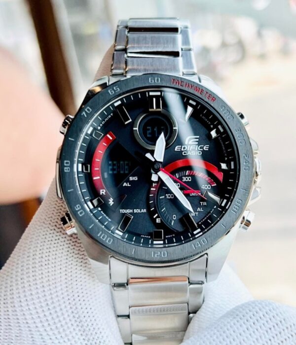 Đồng hồ Casio ECB-900DB-1ADR Nam máy Solar (Năng Lượng Ánh Sáng Mặt Trời) Dây Inox (Thép Không Gỉ) mặt Tròn chính hãng