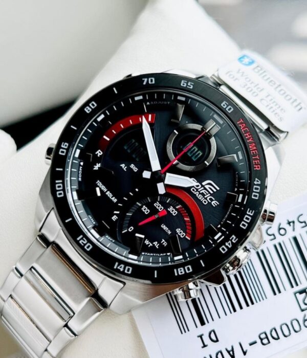Đồng hồ Casio ECB-900DB-1ADR Nam máy Solar (Năng Lượng Ánh Sáng Mặt Trời) Dây Inox (Thép Không Gỉ) mặt Tròn chính hãng