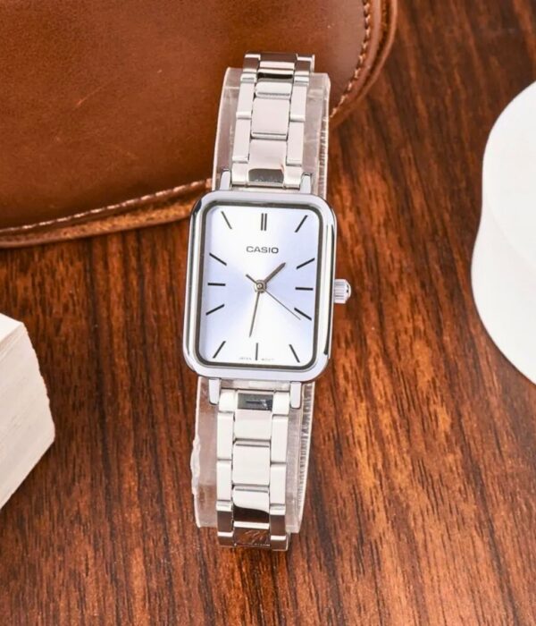 Đồng hồ Casio LTP-V009D-2EUDF Nữ máy Pin (Quartz) Dây Inox (Thép Không Gỉ) mặt Vuông chính hãng