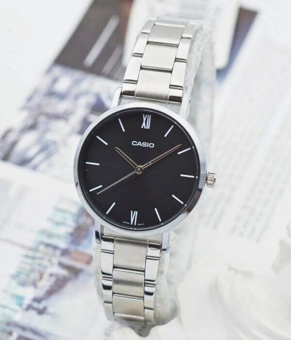 Đồng hồ Casio LTP-VT02D-1AUDF Nữ máy Pin (Quartz) Dây Inox (Thép Không Gỉ) mặt Tròn chính hãng