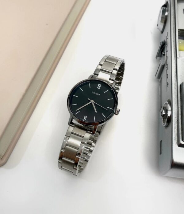 Đồng hồ Casio LTP-VT02D-1AUDF Nữ máy Pin (Quartz) Dây Inox (Thép Không Gỉ) mặt Tròn chính hãng