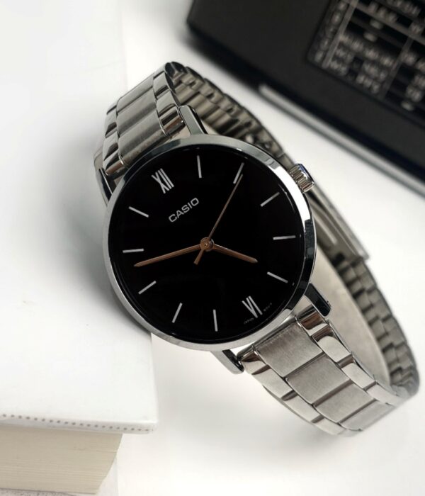 Đồng hồ Casio LTP-VT02D-1AUDF Nữ máy Pin (Quartz) Dây Inox (Thép Không Gỉ) mặt Tròn chính hãng