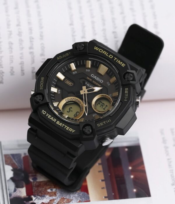 Đồng hồ Casio AEQ-120W-9AVDF Nam máy Pin (Quartz) Dây Cao Su (Nhựa) mặt Tròn chính hãng