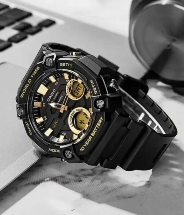 Đồng hồ Casio AEQ-120W-9AVDF Nam máy Pin (Quartz) Dây Cao Su (Nhựa) mặt Tròn chính hãng
