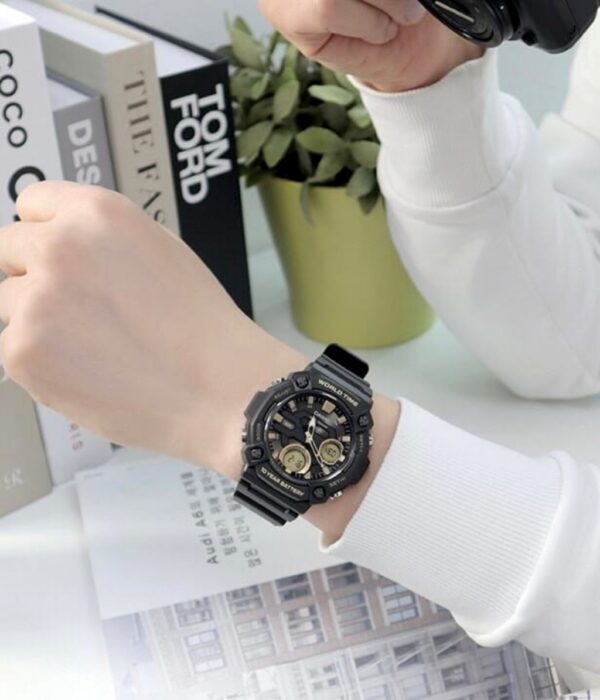 Đồng hồ Casio AEQ-120W-9AVDF Nam máy Pin (Quartz) Dây Cao Su (Nhựa) mặt Tròn chính hãng
