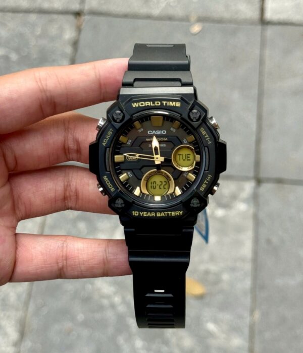 Đồng hồ Casio AEQ-120W-9AVDF Nam máy Pin (Quartz) Dây Cao Su (Nhựa) mặt Tròn chính hãng