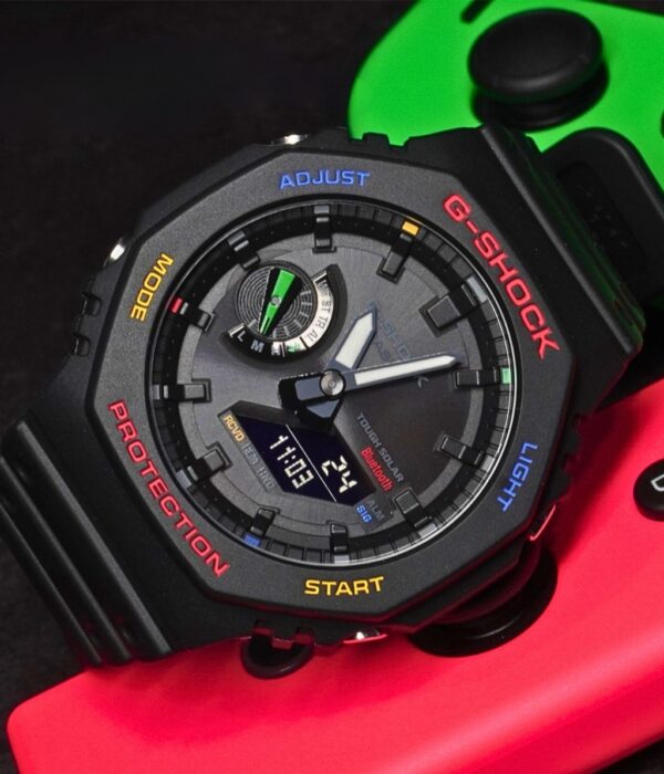 Đồng hồ Casio GA-B2100FC-1ADR Nam máy Pin (Quartz) Dây Nhựa mặt Bát Giác chính hãng