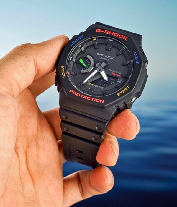 Đồng hồ Casio GA-B2100FC-1ADR Nam máy Pin (Quartz) Dây Nhựa mặt Bát Giác chính hãng