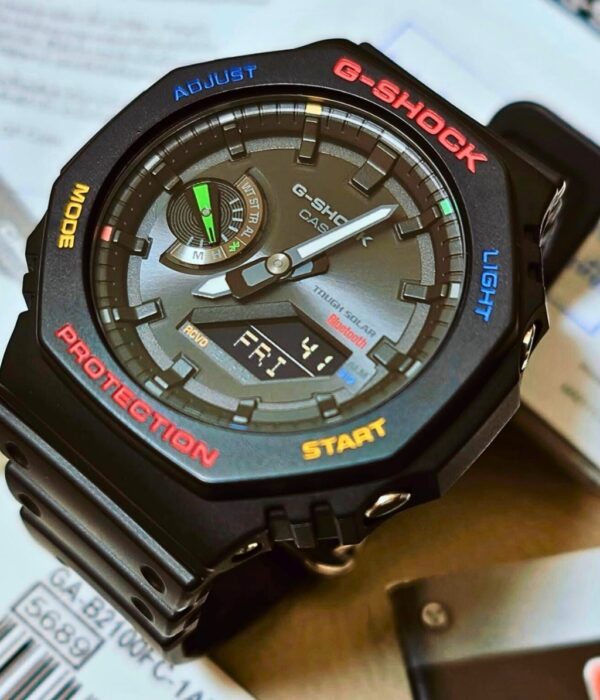Đồng hồ Casio GA-B2100FC-1ADR Nam máy Pin (Quartz) Dây Nhựa mặt Bát Giác chính hãng