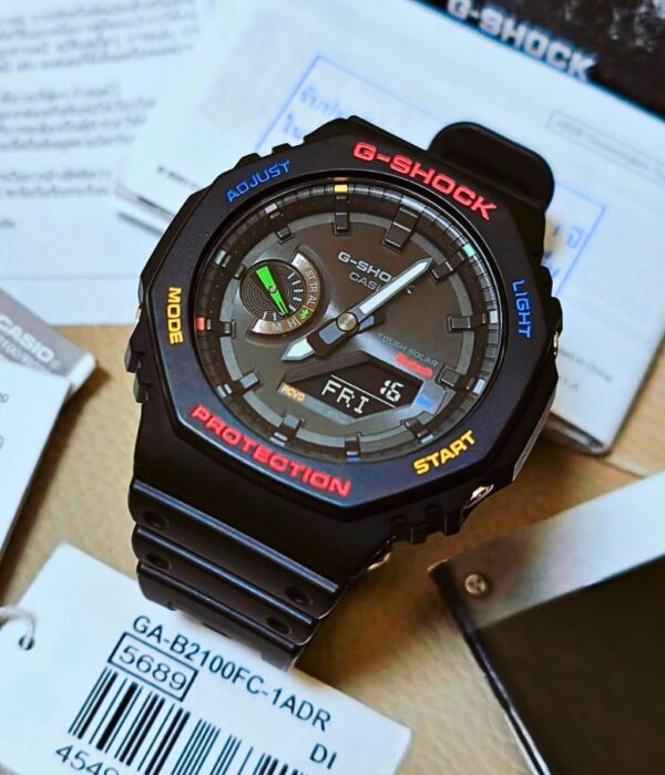 Đồng hồ Casio GA-B2100FC-1ADR Nam máy Pin (Quartz) Dây Nhựa mặt Bát Giác chính hãng