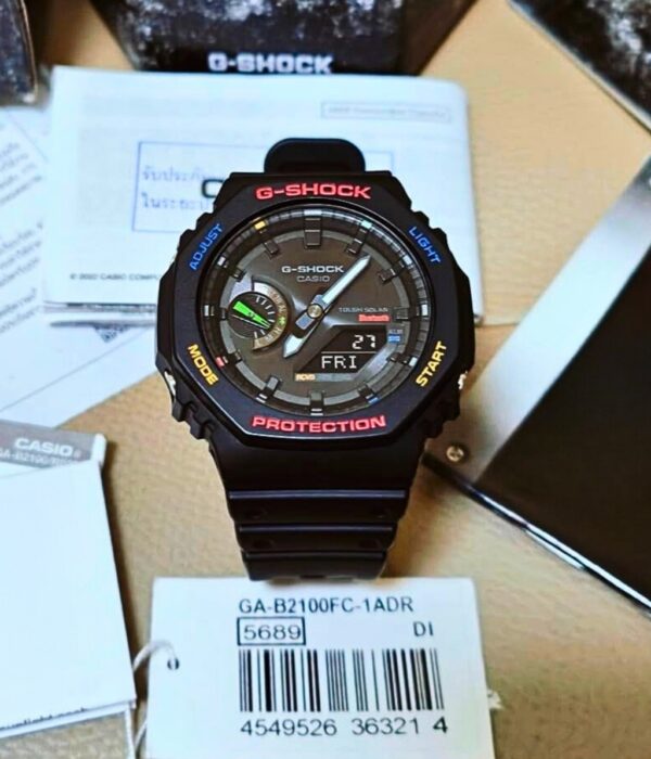 Đồng hồ Casio GA-B2100FC-1ADR Nam máy Pin (Quartz) Dây Nhựa mặt Bát Giác chính hãng