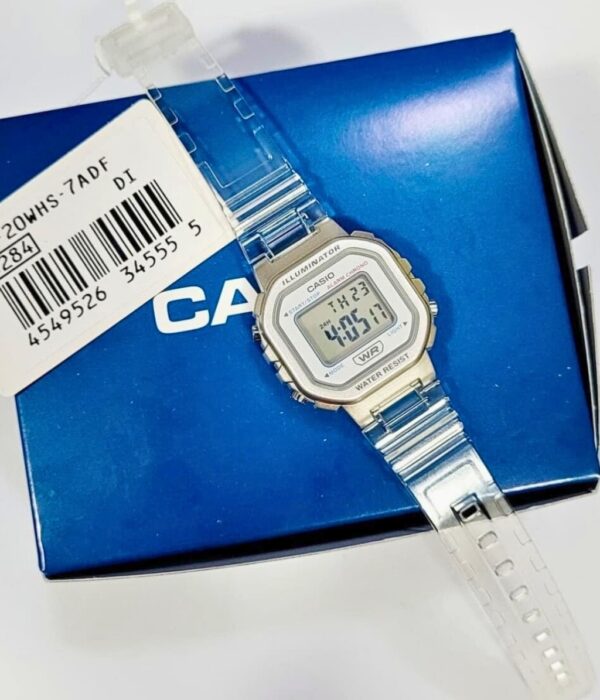 Đồng hồ Casio LA-20WHS-7ADF Nữ máy Pin (Quartz) Dây Nhựa Resin mặt Vuông chính hãng