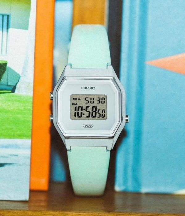 Đồng hồ Casio LA680WEL-3DF Nữ máy Pin (Quartz) Dây Da mặt Vuông chính hãng