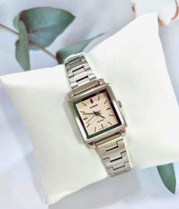 Đồng hồ Casio LTP-E176D-4AVDF Nữ máy Pin (Quartz) Dây Inox (Thép Không Gỉ) mặt Vuông chính hãng