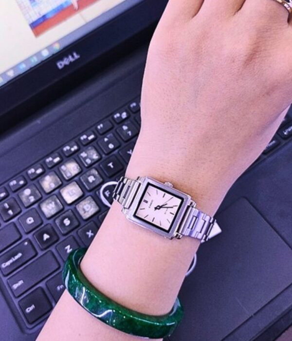 Đồng hồ Casio LTP-E176D-4AVDF Nữ máy Pin (Quartz) Dây Inox (Thép Không Gỉ) mặt Vuông chính hãng