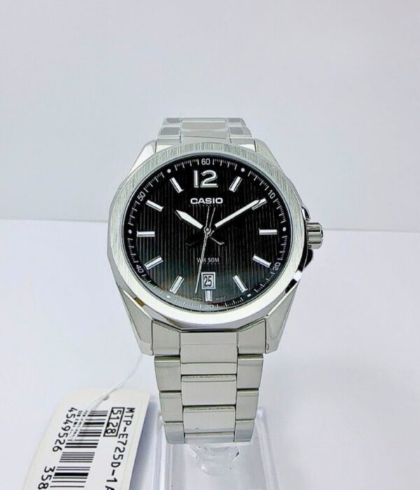 Đồng hồ Casio MTP-E725D-1AVDF Nam máy Pin (Quartz) Dây Inox (Thép Không Gỉ) mặt Tròn chính hãng