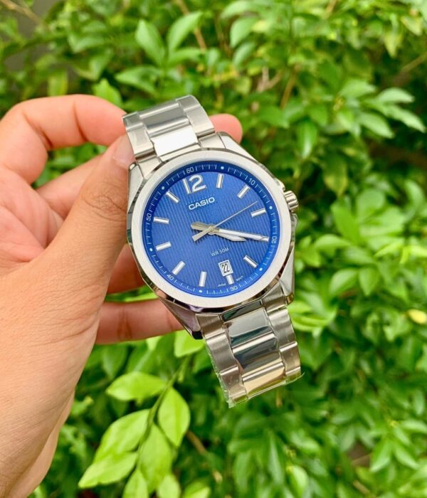 Đồng hồ Casio MTP-E725D-2AVDF Nam máy Pin (Quartz) Dây Inox (Thép Không Gỉ) mặt Tròn chính hãng