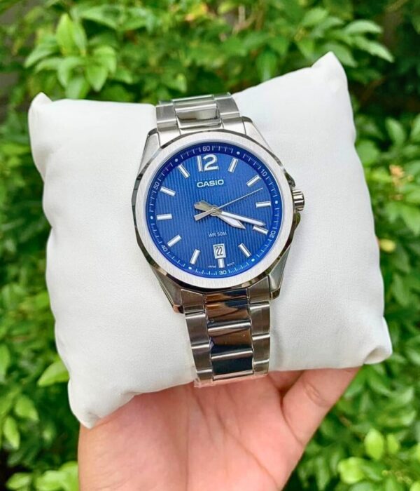 Đồng hồ Casio MTP-E725D-2AVDF Nam máy Pin (Quartz) Dây Inox (Thép Không Gỉ) mặt Tròn chính hãng