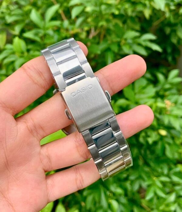 Đồng hồ Casio MTP-E725D-2AVDF Nam máy Pin (Quartz) Dây Inox (Thép Không Gỉ) mặt Tròn chính hãng