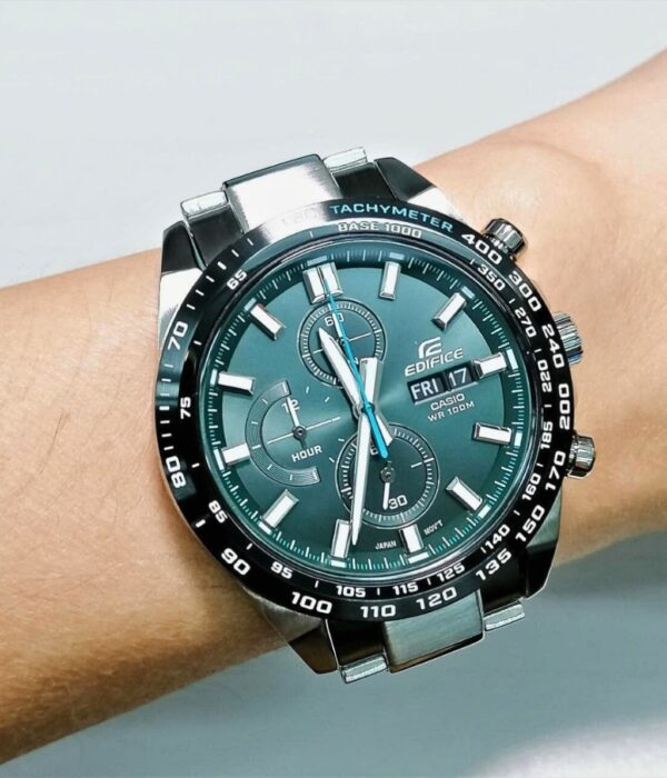 Đồng hồ Casio EFR-574DB-3AVUDF Nam máy Pin (Quartz) Dây Inox (Thép Không Gỉ) mặt Tròn chính hãng