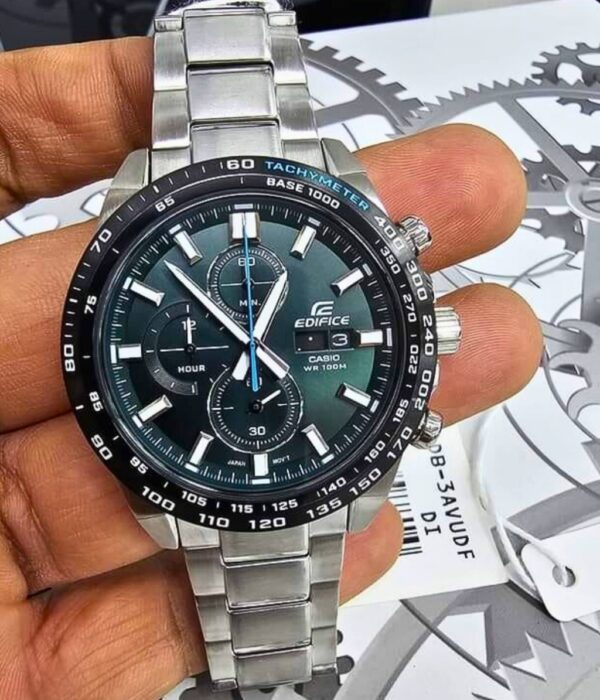 Đồng hồ Casio EFR-574DB-3AVUDF Nam máy Pin (Quartz) Dây Inox (Thép Không Gỉ) mặt Tròn chính hãng