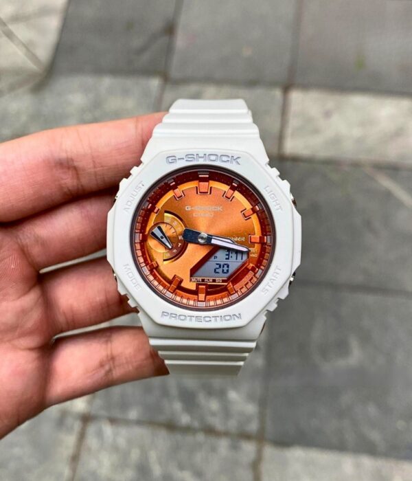Đồng hồ Casio GMA-S2100WS-7ADR Nữ máy Pin (Quartz) Dây Nhựa mặt Bát Giác chính hãng