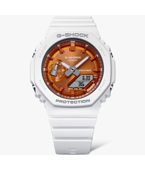 Đồng hồ Casio GMA-S2100WS-7ADR Nữ máy Pin (Quartz) Dây Nhựa mặt Bát Giác chính hãng
