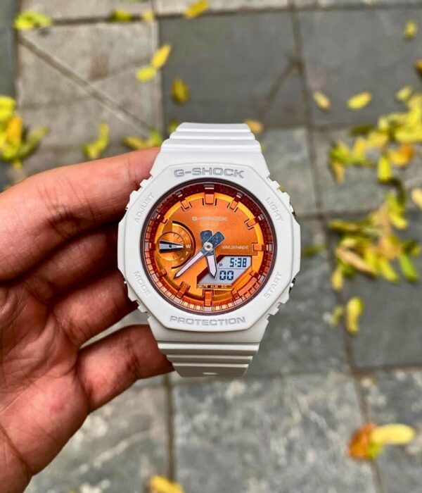 Đồng hồ Casio GMA-S2100WS-7ADR Nữ máy Pin (Quartz) Dây Nhựa mặt Bát Giác chính hãng