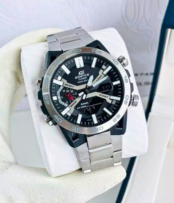 Đồng hồ Casio ECB-2000D-1ADF Nam máy Solar (Năng Lượng Ánh Sáng Mặt Trời) Dây Inox (Thép Không Gỉ) mặt Tròn chính hãng