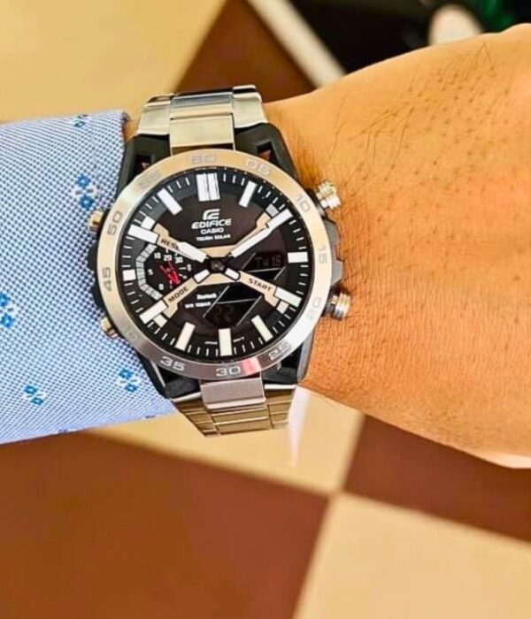 Đồng hồ Casio ECB-2000D-1ADF Nam máy Solar (Năng Lượng Ánh Sáng Mặt Trời) Dây Inox (Thép Không Gỉ) mặt Tròn chính hãng