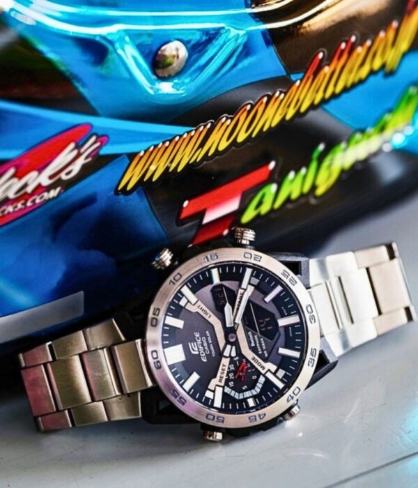 Đồng hồ Casio ECB-2000D-1ADF Nam máy Solar (Năng Lượng Ánh Sáng Mặt Trời) Dây Inox (Thép Không Gỉ) mặt Tròn chính hãng