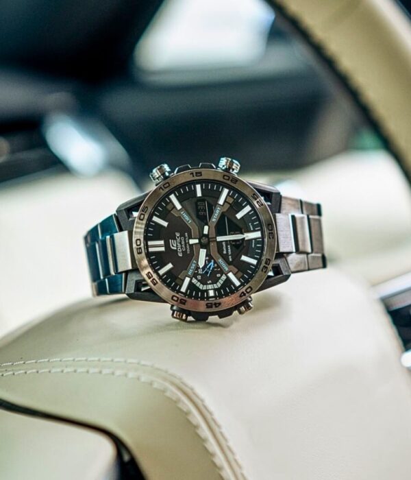 Đồng hồ Casio ECB-2000DC-1ADF Nam máy Solar (Năng Lượng Ánh Sáng Mặt Trời) Dây Inox (Thép Không Gỉ) mặt Tròn chính hãng